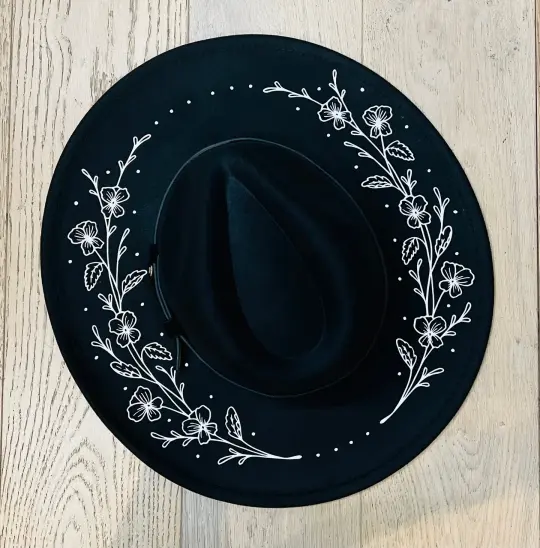 Violets Vegan Felt XL Brim Hat
