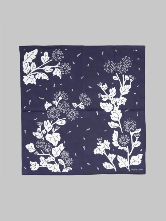 Kobashi Studio Modern Classic Kikumon Bandana Navy