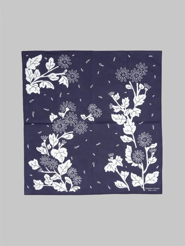 Kobashi Studio Modern Classic Kikumon Bandana Navy