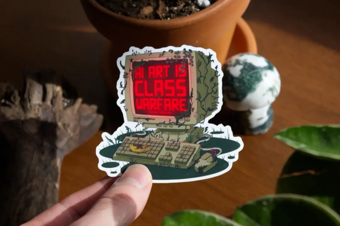 AI ART IS CLASS WARFARE Sticker
