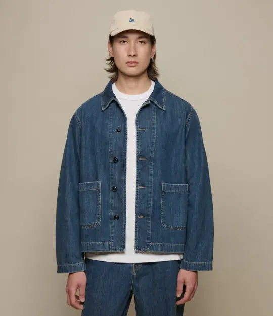 Cropped Worker's Denim Jacket