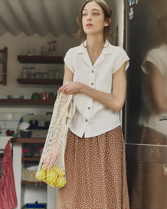 NOOSA collar linen shirt