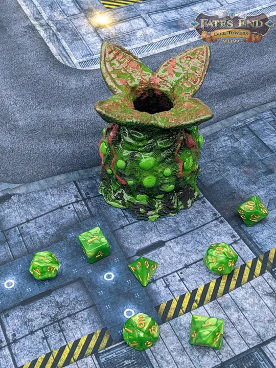 Alien Egg Pod 3D Printed Dice Box | D20 Dice Jail | Dice Vault - Fate's End Collection - Encase Your Dice in the Dread & Wonder of Deep Space Horror!