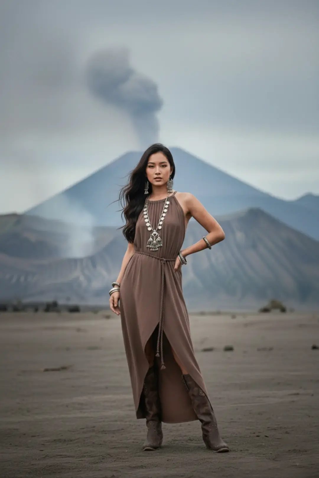 Dune Wrap Dress Mocha