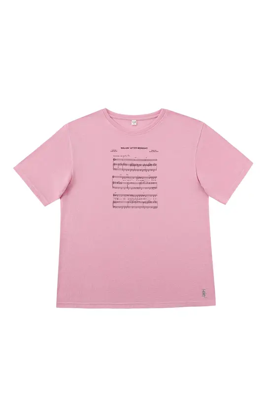 Unisex Walking After Midnight Wool Blend Tee Pink