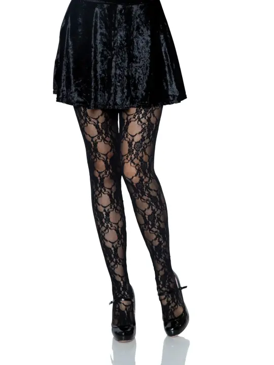 Tori Floral Lace Tights - Romantic Lace Pantyhose - Feminine Hosiery