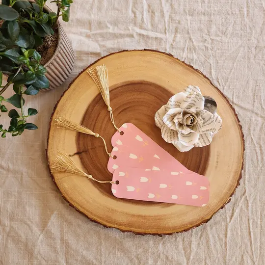 Pink Floral Bookmark