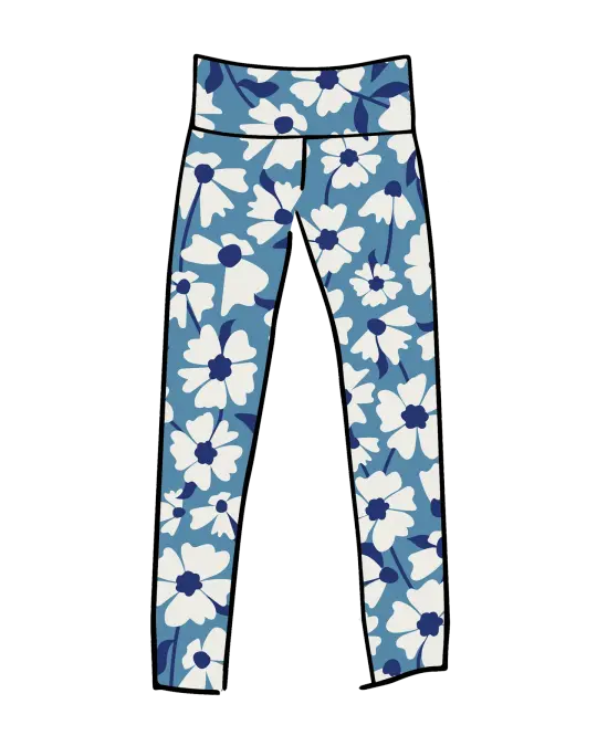 High Rise Extra Long Leggings Moody Blooms