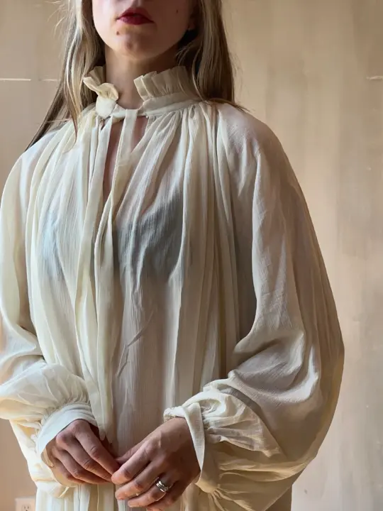 Baudelaire Chemise in Parchment Cotton Gauze (In Stock)