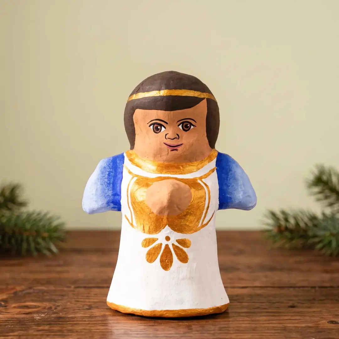 Papier Mache Angelito Sculpture
