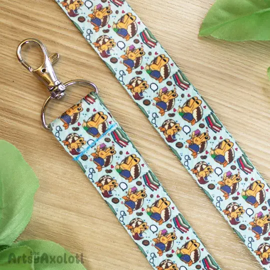 Bookworm Blue Lanyard
