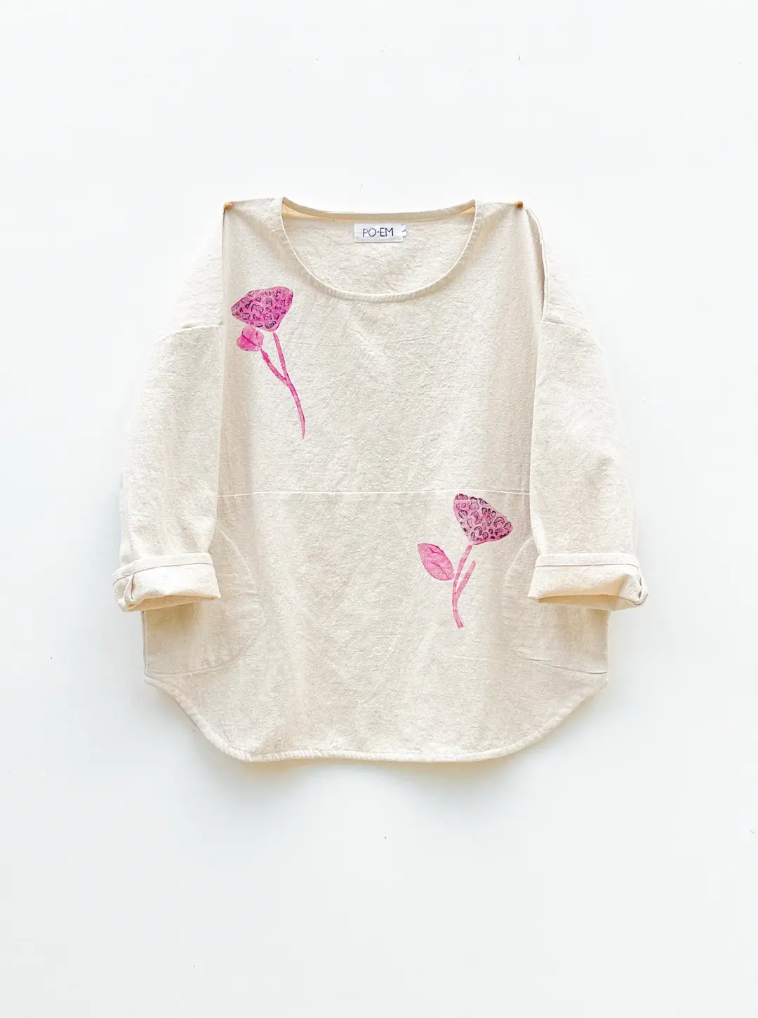 Pink Flower Block-print Every Top