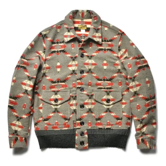 COTTON JACQUARD BLANKET JACKET