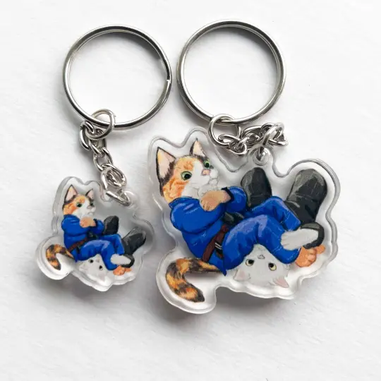 BJJ Keychain - Catjitsu Technique 002 Armbar