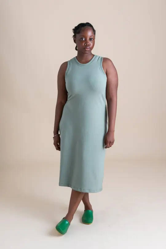 Serena Dress in Pistachio