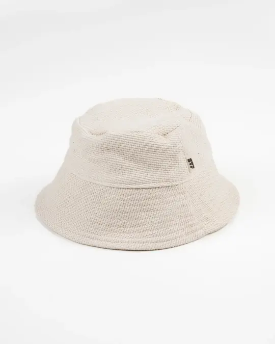 STF Japanese Sashiko Bucket Hat - Ecru