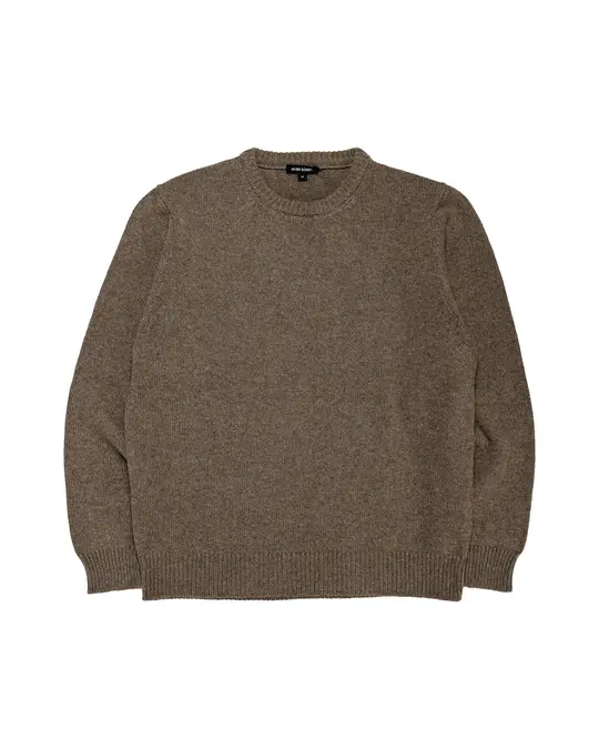 evan kinori Crewneck Sweater Undyed Yak Wool Light Brown