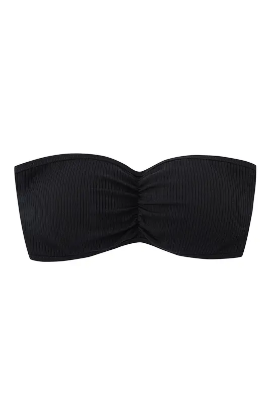 Tencel Rib Scrunch Tube Bra