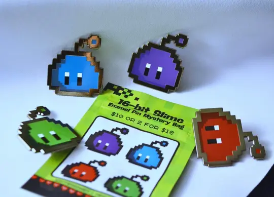 16-bit Pixel Slime Blind Bags | Hard Enamel Pins