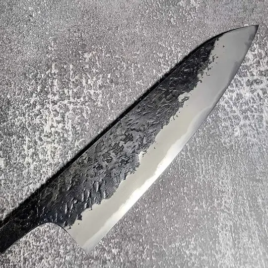 Kisuke Manaka Hon-Warikomi Kurouchi Tsuchime Blue #1 210mm Gyuto. Blade Only