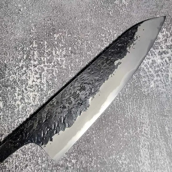 Kisuke Manaka Hon-Warikomi Kurouchi Tsuchime Blue #1 210mm Gyuto. Blade Only