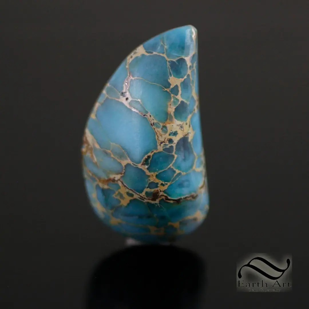 25.9 ct Zhushan Mine Turquoise Cabochon Freeform Cut