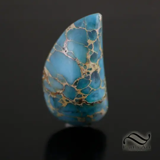 25.9 ct Zhushan Mine Turquoise Cabochon Freeform Cut