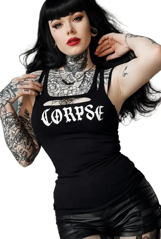 Corpse Slashed Cut Out Tank Top