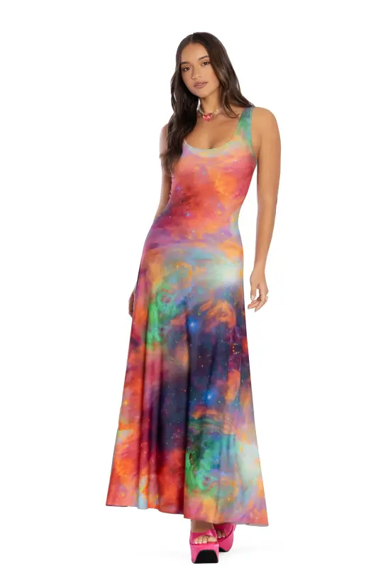 Galaxy Rainbow Maxi Dress