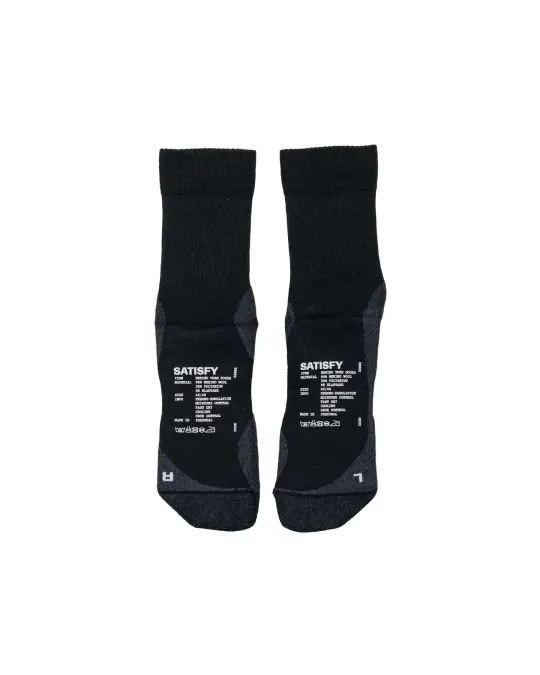 SATISFY Merino Nylon Tube Socks Black