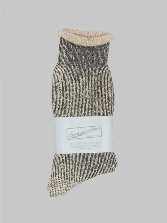 Anonymous Ism Hemp Thich Pile Crew Socks Black