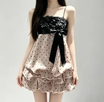 Fashion Splicing Style Homecoming Dress A-Line Spaghetti Straps Polka Dots Mini Prom Dress RS683