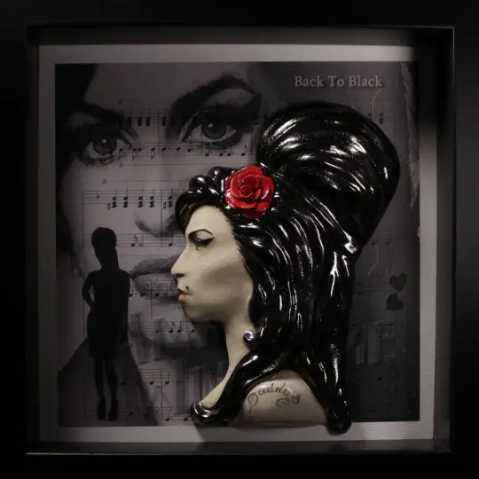 Amy Winehouse - Back To Black Framed Sculpture
