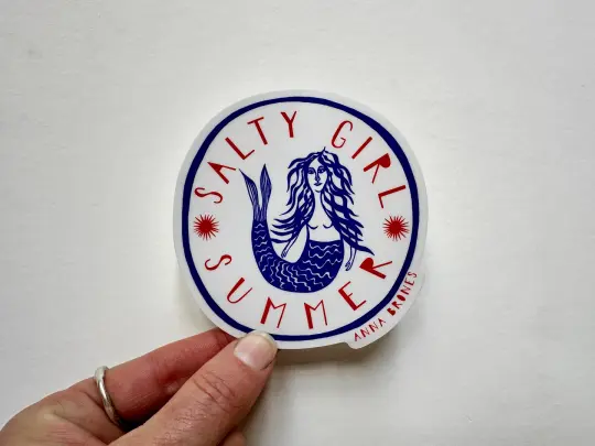 "Salty Girl Summer" Sticker