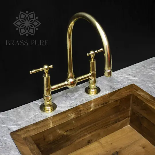 Unlacquered Brass Kitchen Faucet