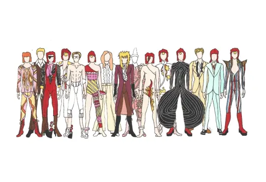 David Bowie Fashion Greetings card