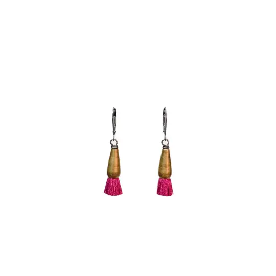 Bud Earrings in Fuchsia
