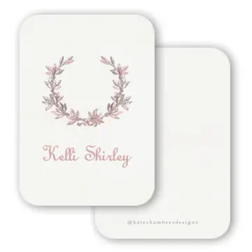Pink Laurel Wreath Women's Enclosure Card