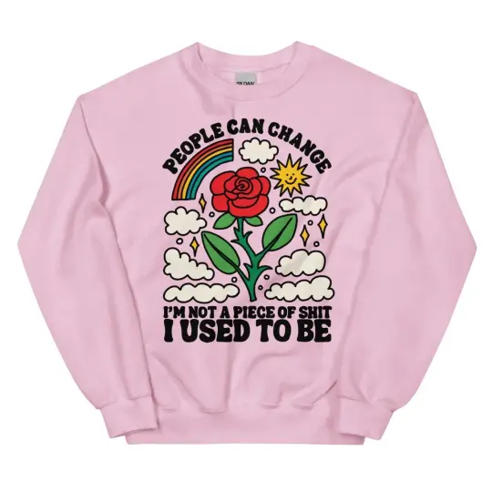 People can change sweatshirt (pink, blue, or gray)