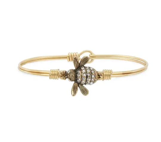 QUEEN BEE CRYSTAL BANGLE BRACELET