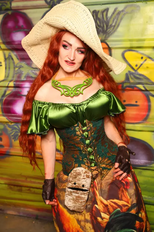 Wench Underbust Corset in Emerald & Gold Grand Medallion - The Hoedown Throwdown Collection