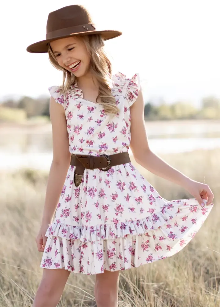 Abilenne Set in Cream Ditsy