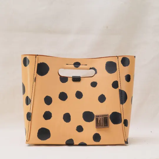 Medium Grab-handle Clutch small dots