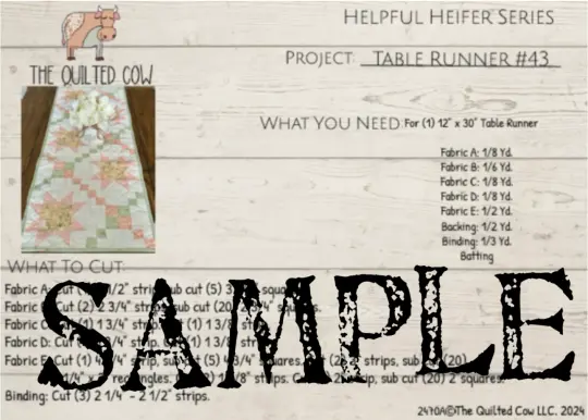 Helpful Heifer Table Runner #43