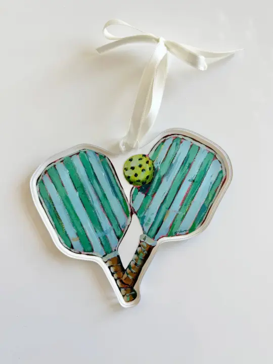 Pickleball Acrylic Christmas Ornament