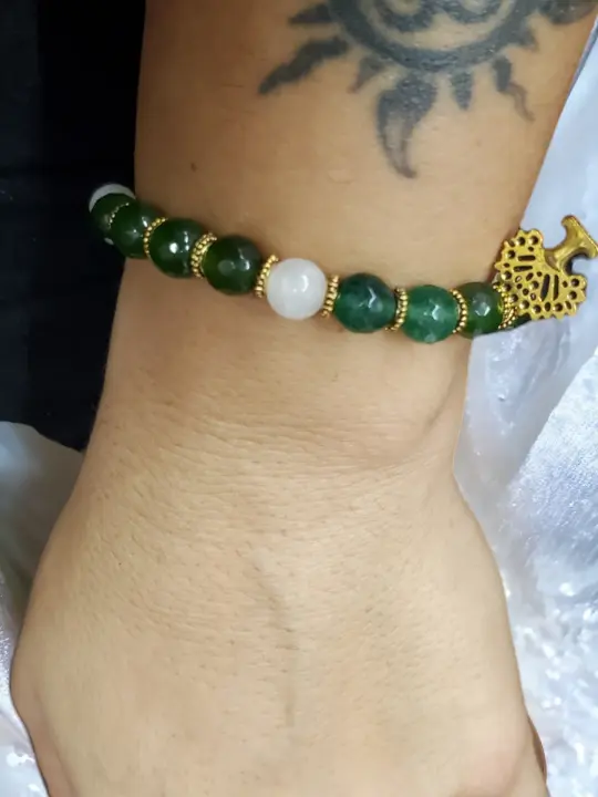 Jade with Moonstone Bracelet with amulets