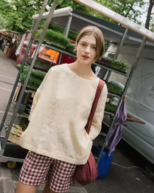 OLD LONDON oversized linen top