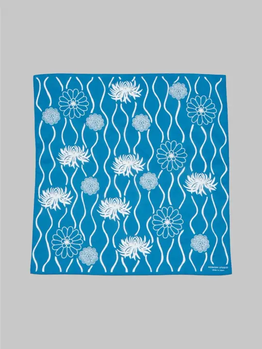 Kobashi Studio Modern Classic Kikumon Bandana Light Blue