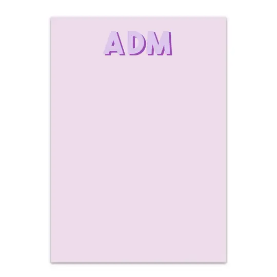 Girl's Bold Shadow Font Custom Notepad