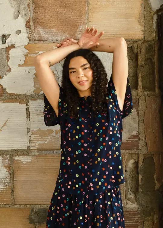 sample sale | kenna top polka | S-1X
